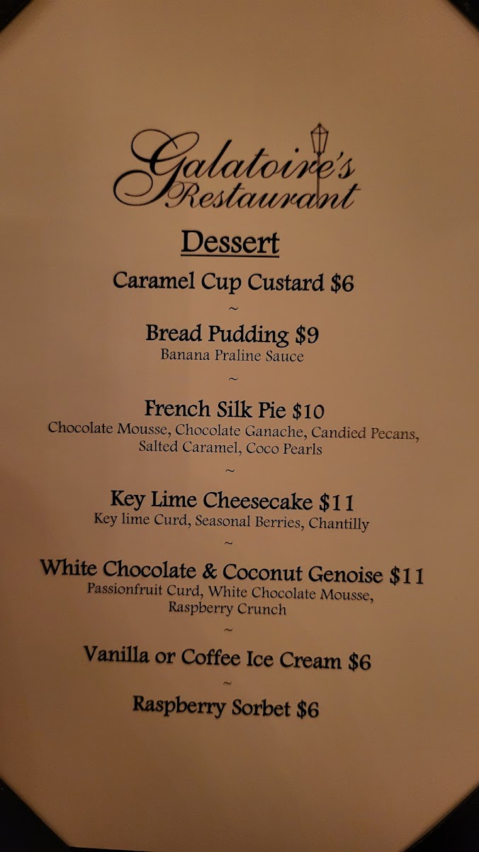 Menu Galatoire's-5