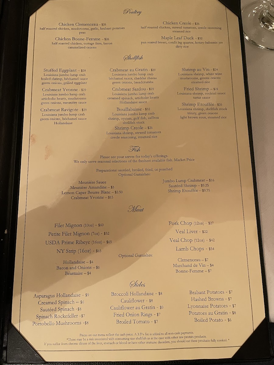 Menu Galatoire's-6