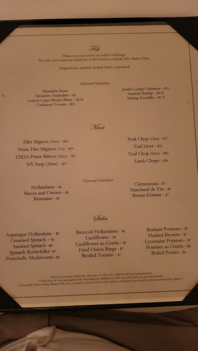 Menu Galatoire's-9