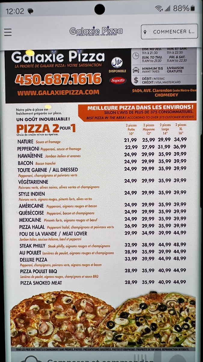 Menu Galaxie Pizza-1