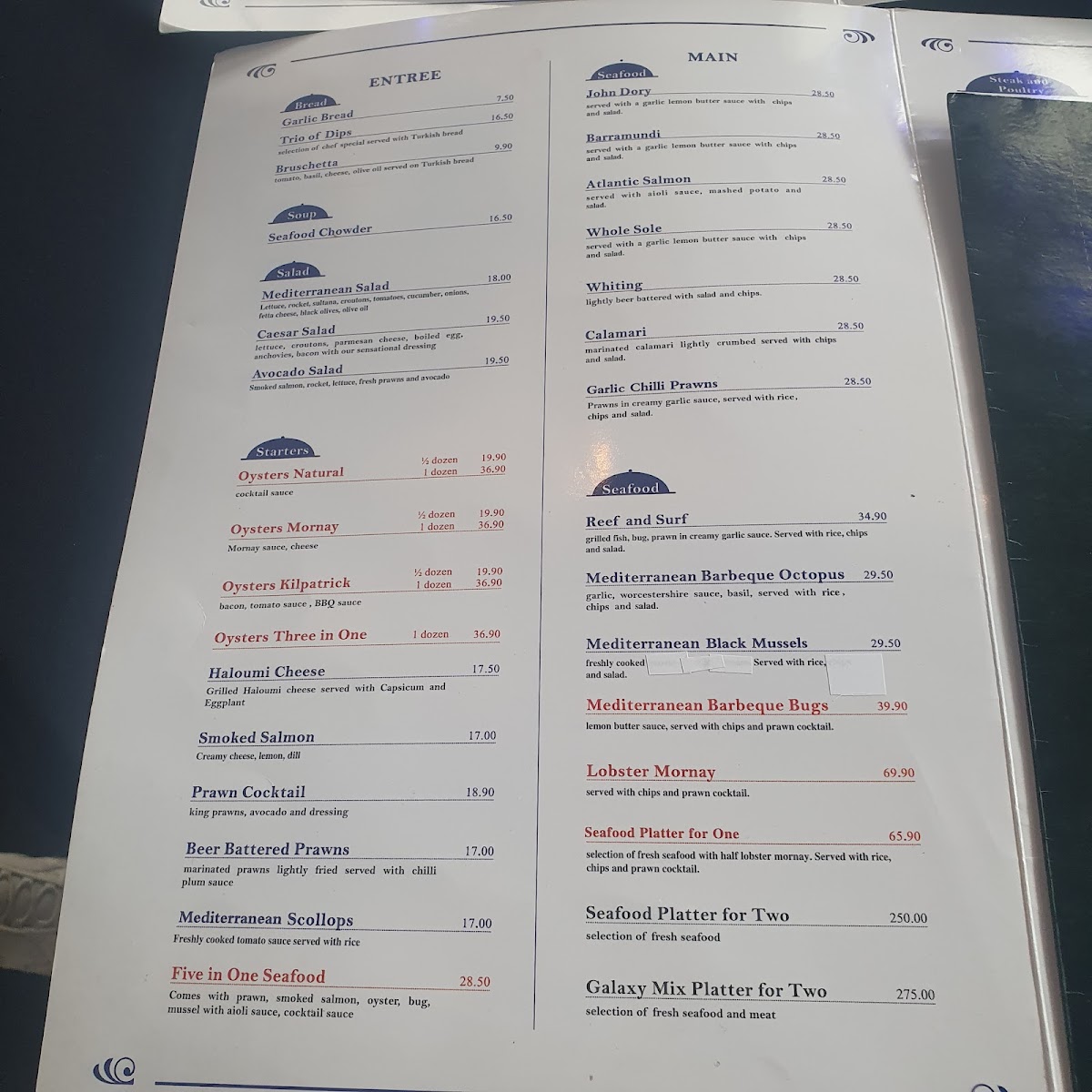 Menu Galaxy Seafood And Mediterranean Restaurant-5