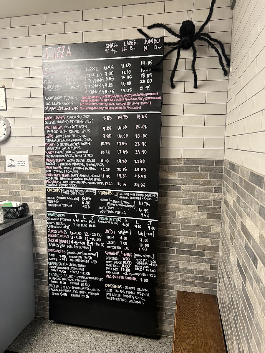 Menu Galluch's Pizza Inc-1