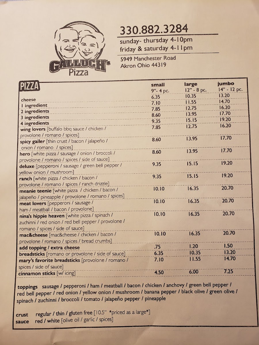 Menu Galluch's Pizza Inc-4