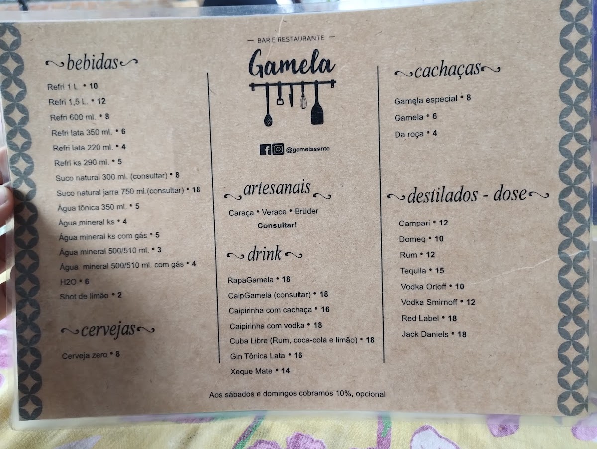 Menu Gamela-3