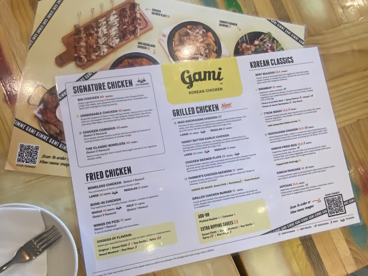 Menu Gami Chicken & Beer Tarneit-5