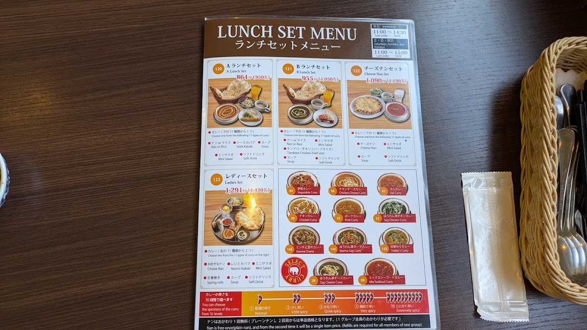 Menu Gandala-8