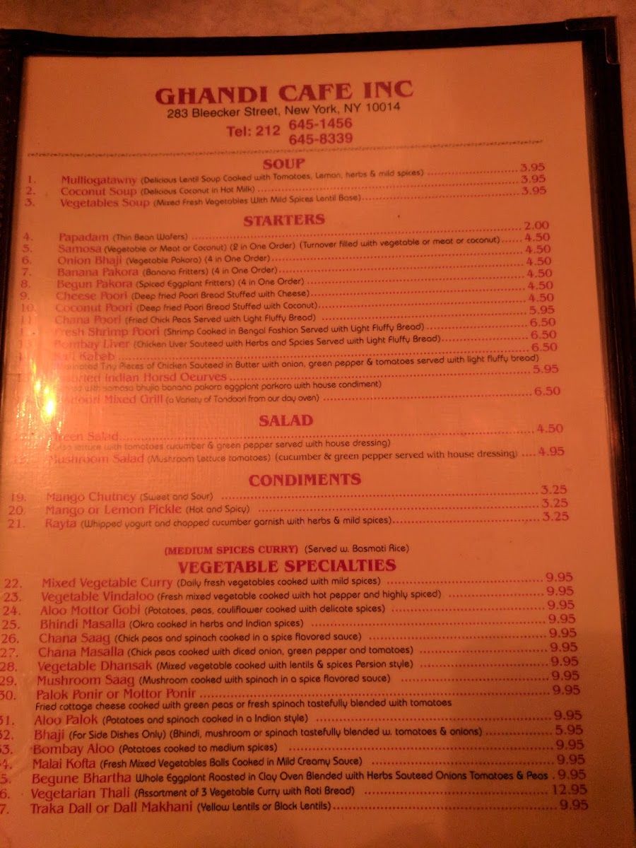 Menu Gandhi Cafe-9