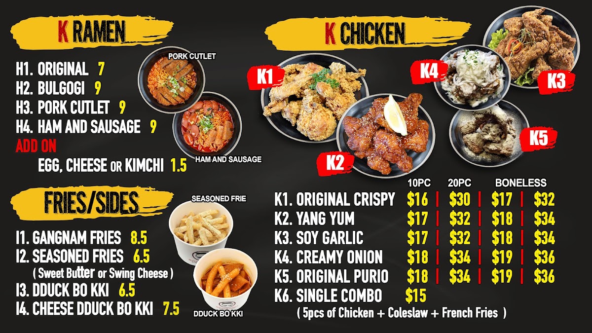Menu Gangnam & Coco Red Deer-7