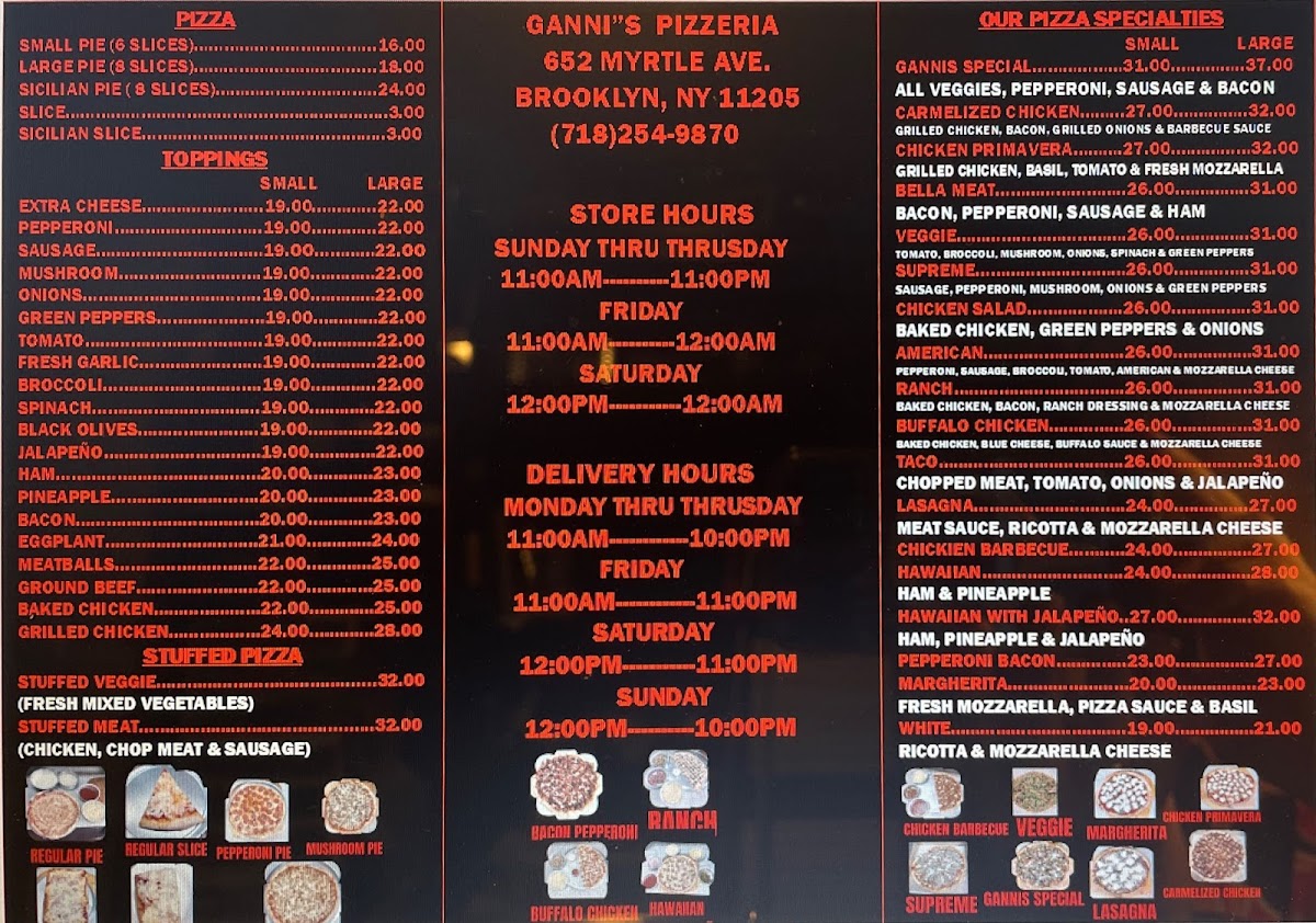 Menu Ganni's Pizzeria-1