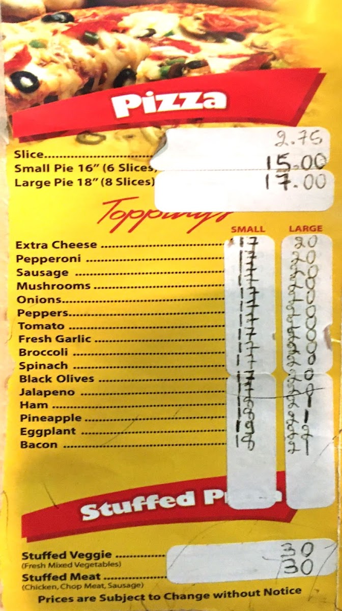 Menu Ganni's Pizzeria-6