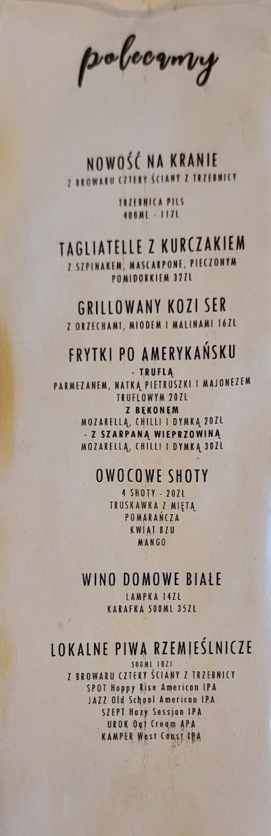 Menu Gapa - Restauracja I Pub-9