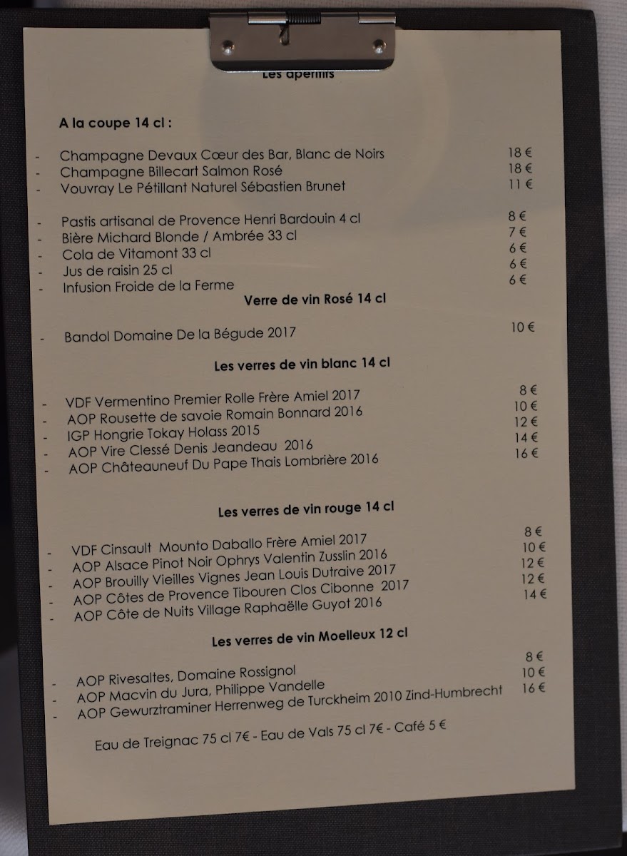 Menu Garance-7
