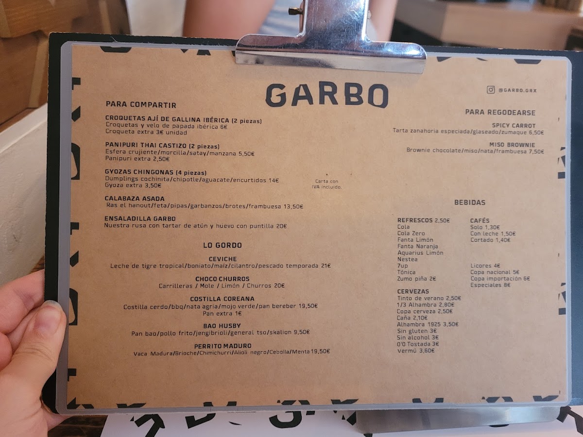 Menu Garbo-7