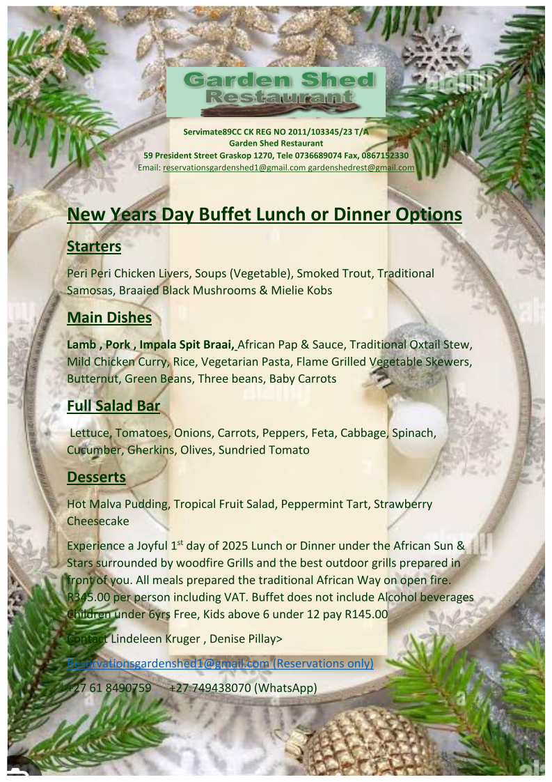 Menu Garden Shed Restaurant-7