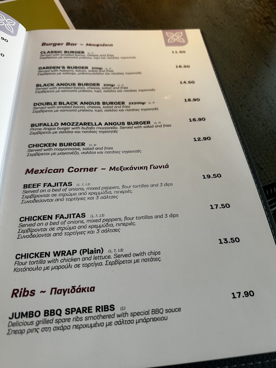 Menu Gardens Restaurant-9