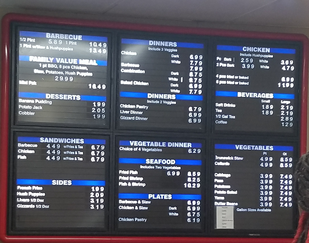 Menu Gardner's Barbecue Buffet 301 Flagship Store-1