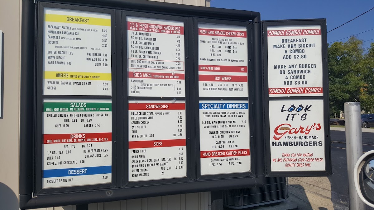 Menu Gary's Hamburgers-2