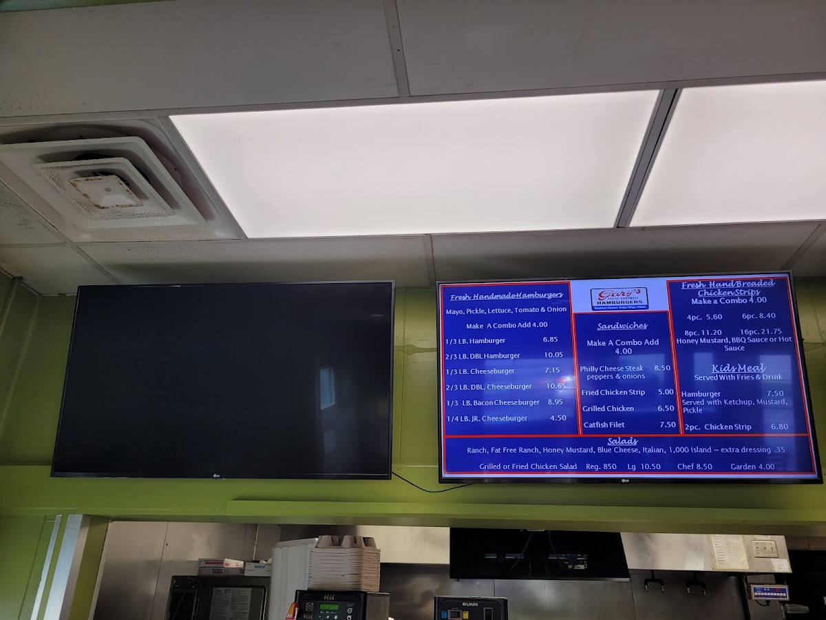 Menu Gary's Hamburgers-4