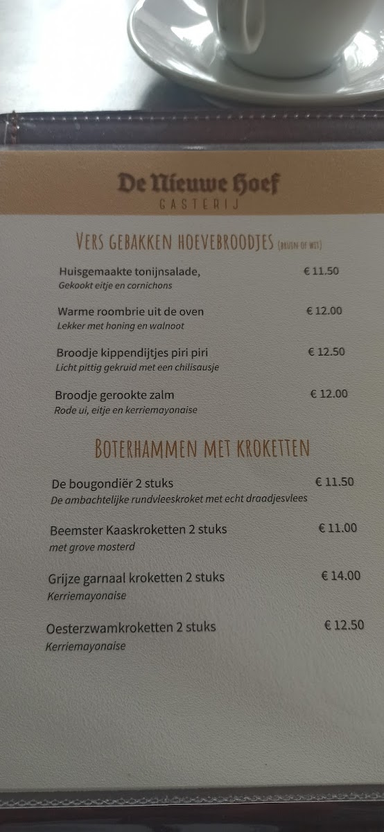 Menu Gasterij De Nieuwe Hoef-1