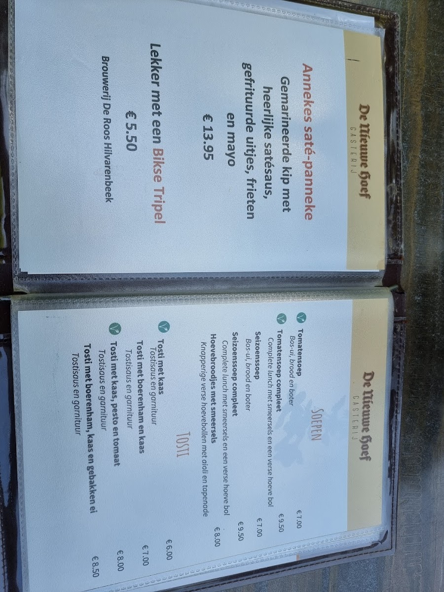Menu Gasterij De Nieuwe Hoef-8