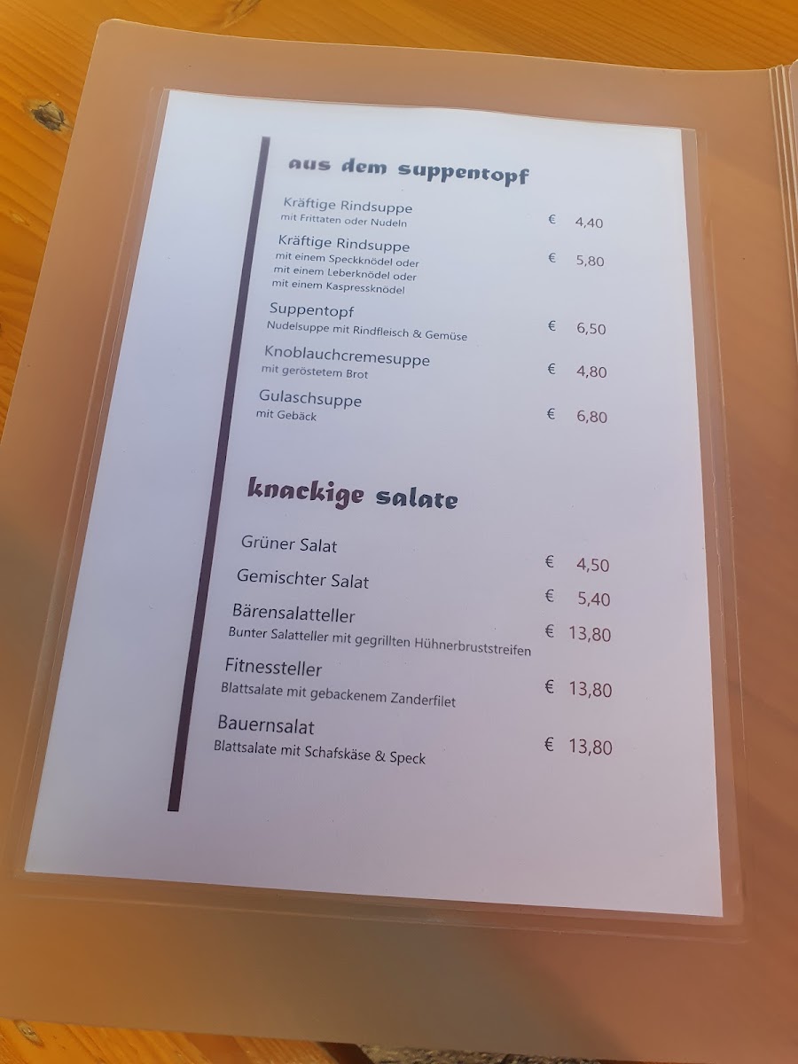 Menu Gasthaus Bärenwirt-6