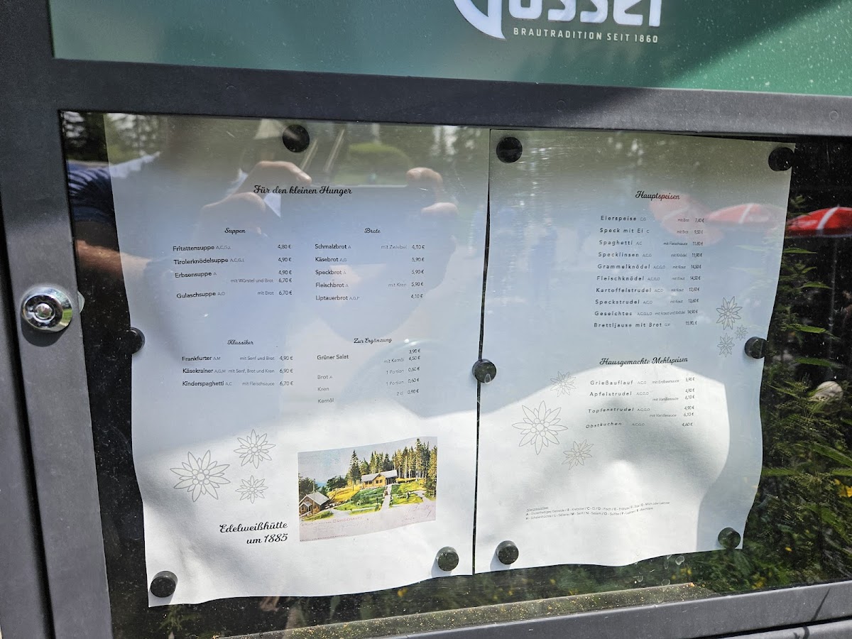 Menu Gasthaus Edelweißhutte-1