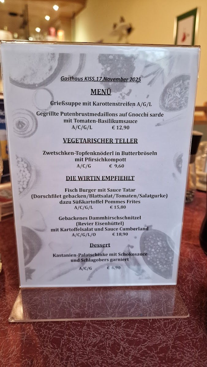 Menu Gasthaus Kiss-1