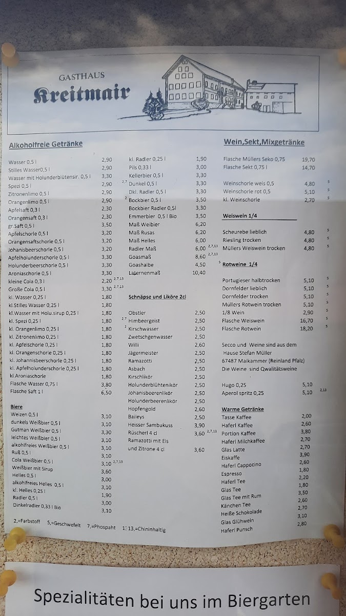 Menu Gasthaus Kreitmair-1