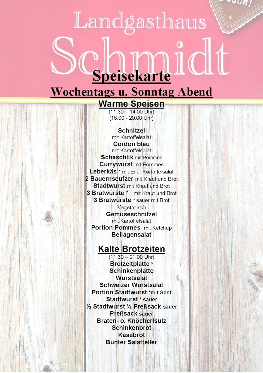 Menu Gasthaus Schmidt-3