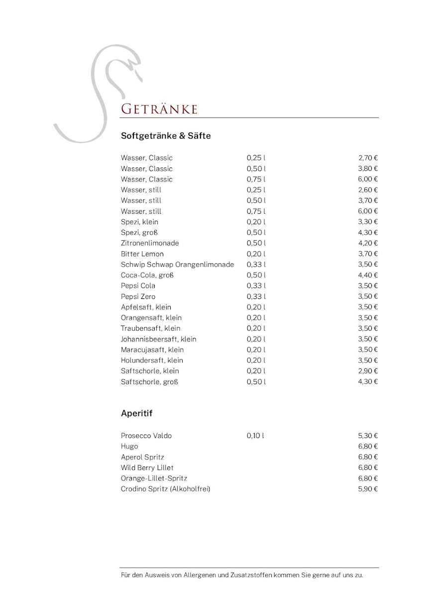 Menu Gasthaus Schwanen-1
