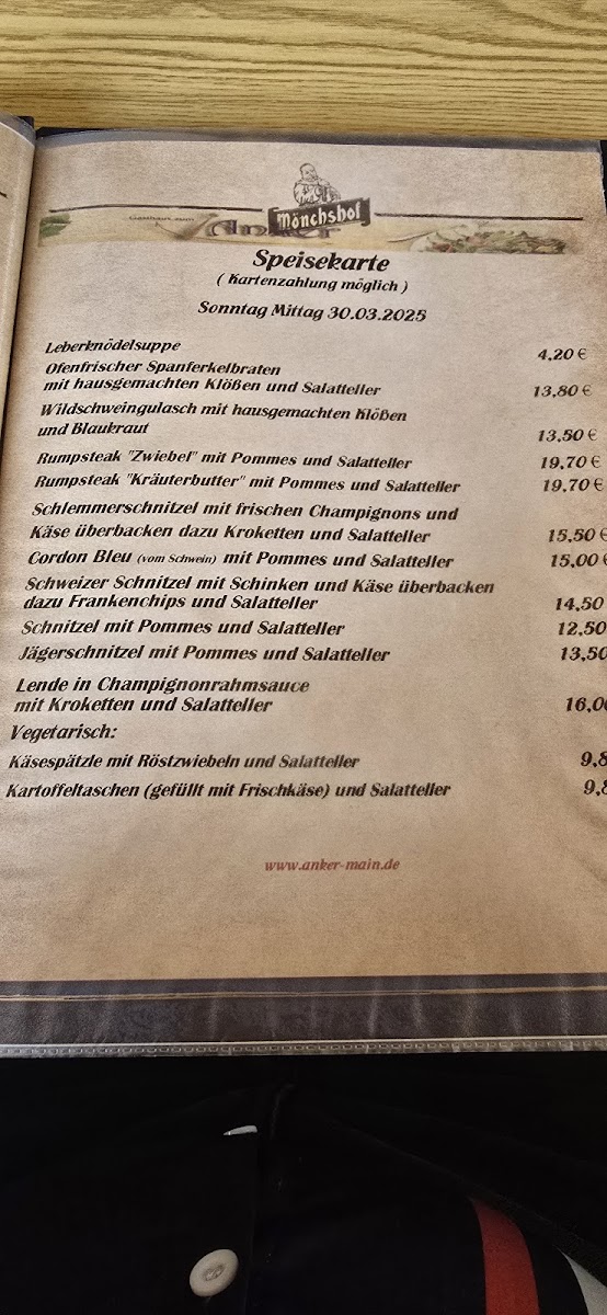Menu Gasthaus Zum Anker-2