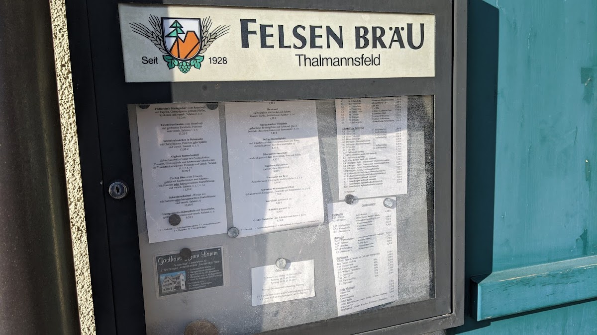 Menu Gasthaus Zum Lamm Lentersheim-1