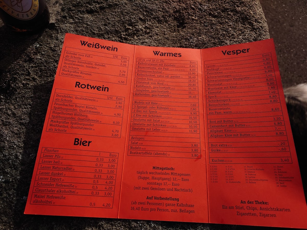 Menu Gasthaus Zum Ochsen-2
