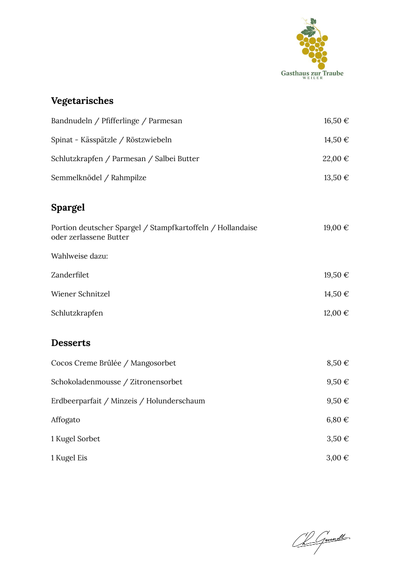Menu Gasthaus Zur Traube-2