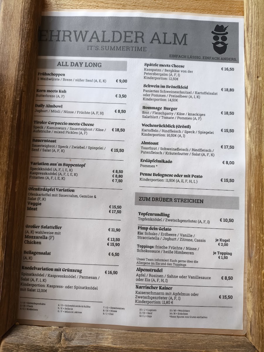 Menu Gasthof Ehrwalder Alm-2