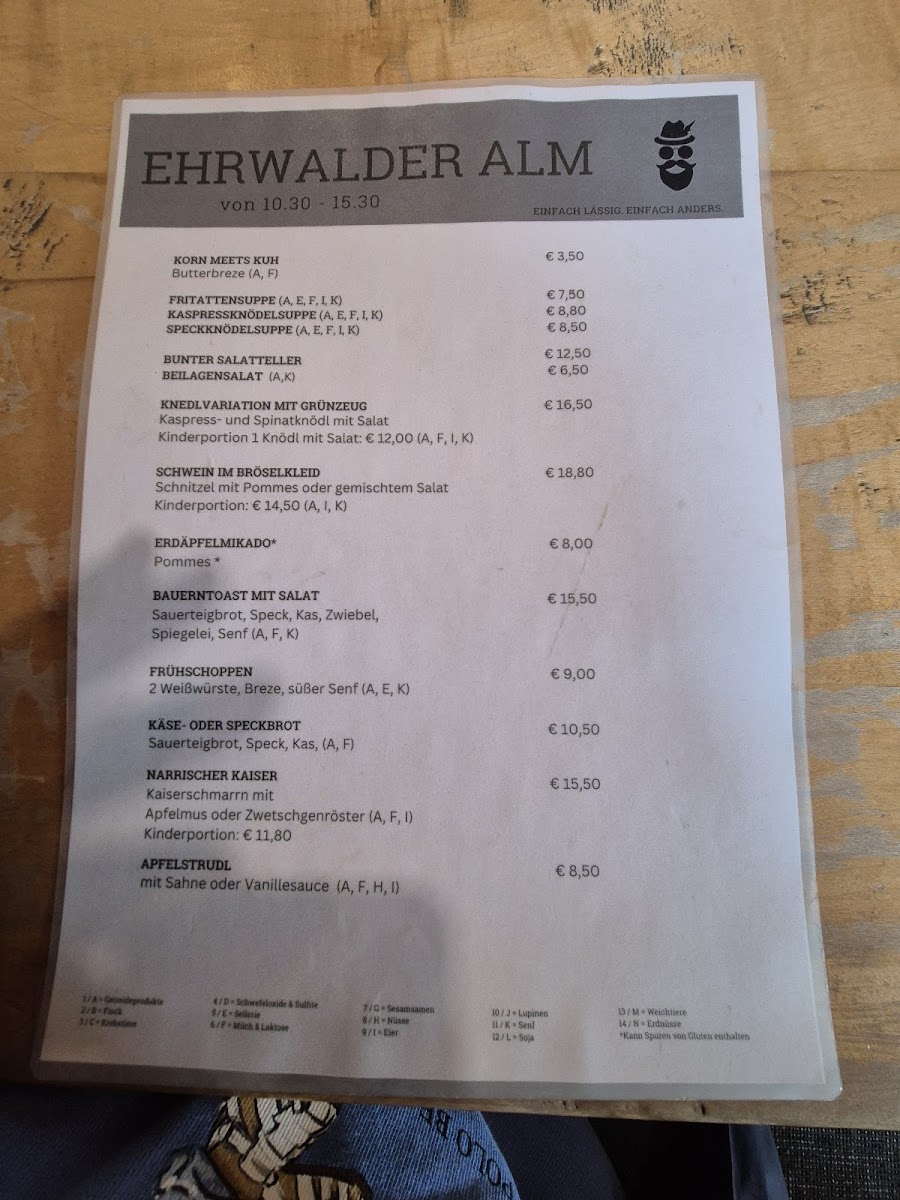 Menu Gasthof Ehrwalder Alm-3
