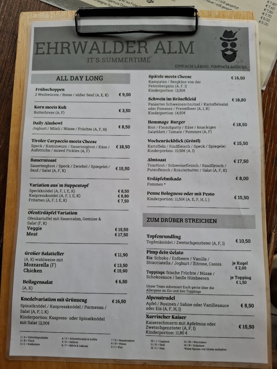 Menu Gasthof Ehrwalder Alm-6