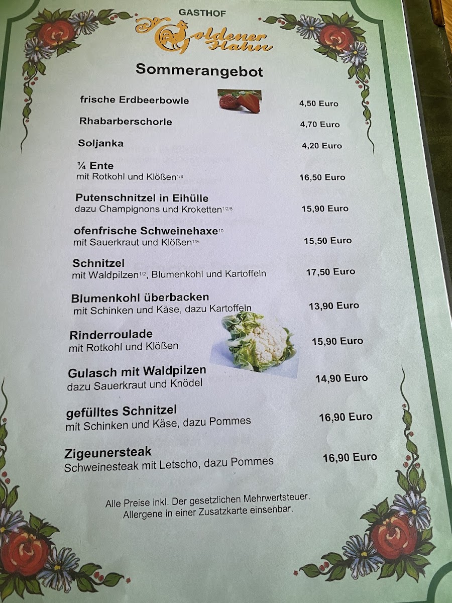 Menu Gasthof Goldener Hahn-1