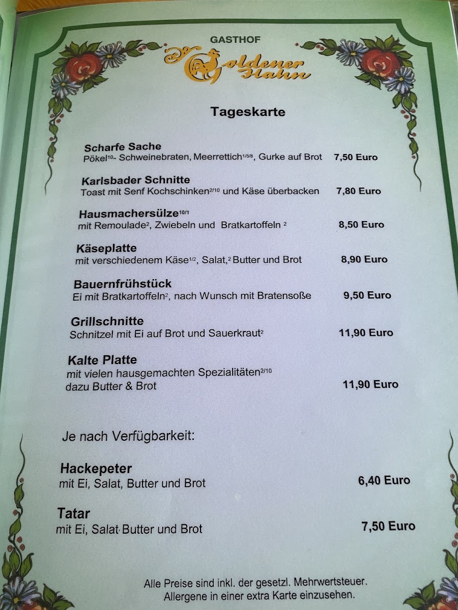 Menu Gasthof Goldener Hahn-5
