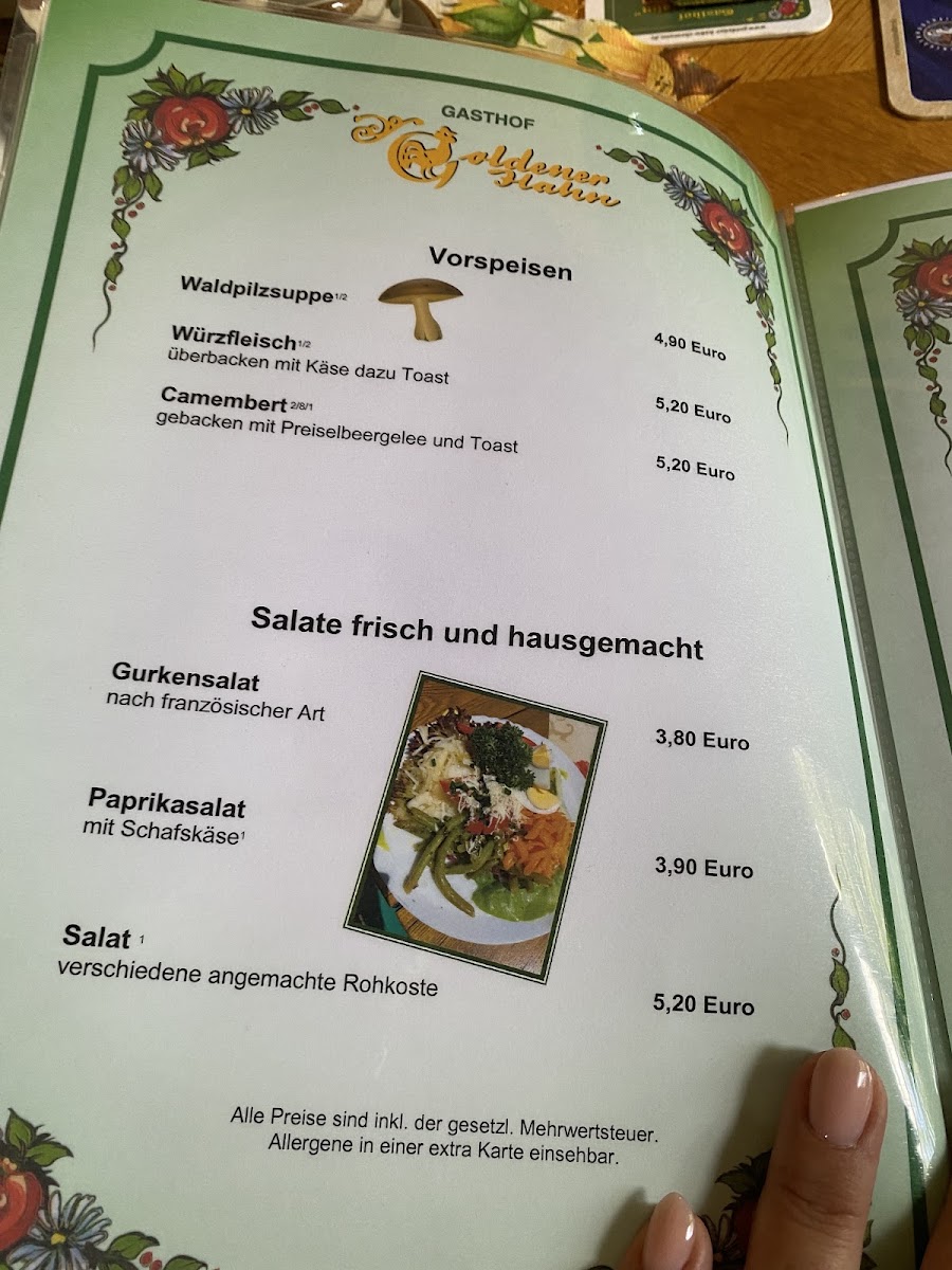 Menu Gasthof Goldener Hahn-7