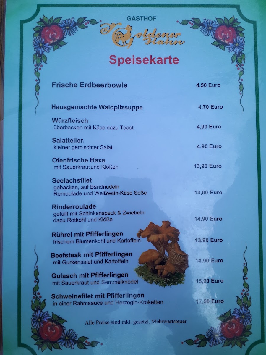 Menu Gasthof Goldener Hahn-8