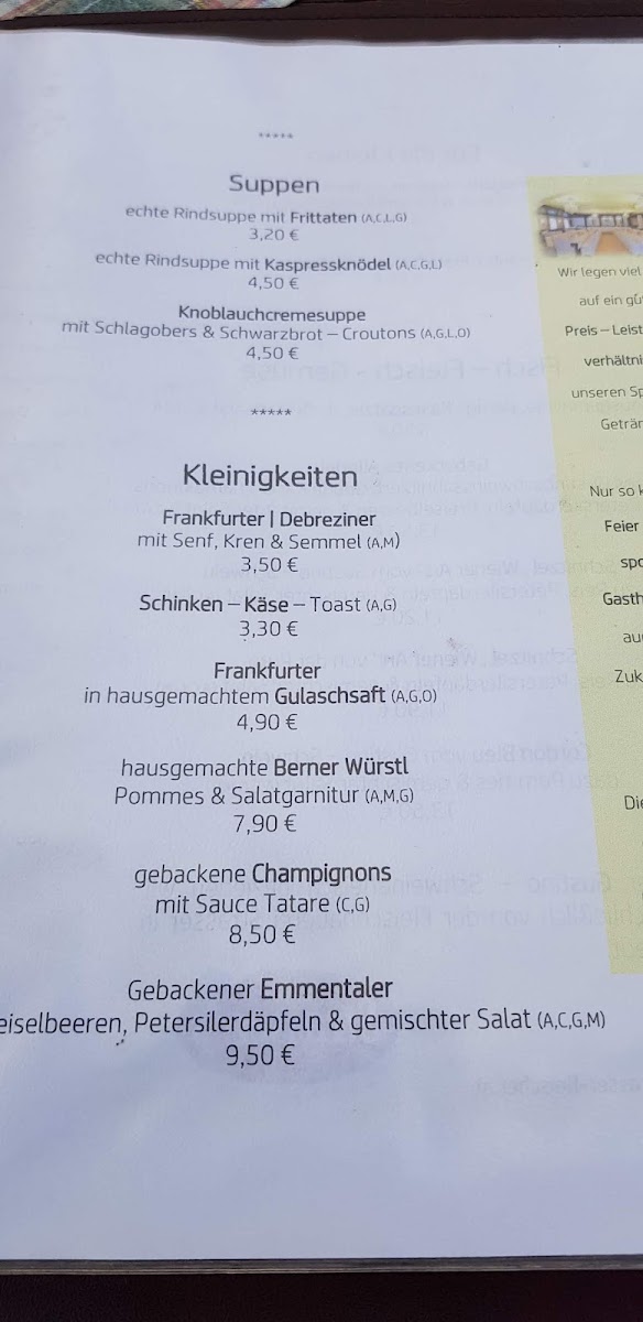 Menu Gasthof Schauersberg - Familie Eugen Hubauer-2