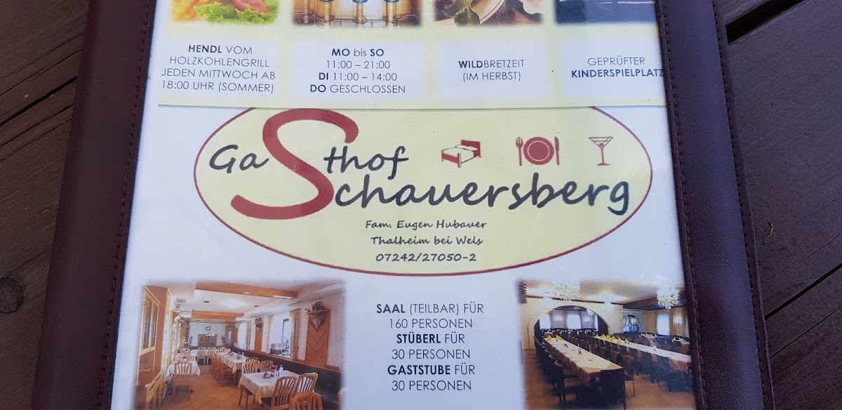Menu Gasthof Schauersberg - Familie Eugen Hubauer-4