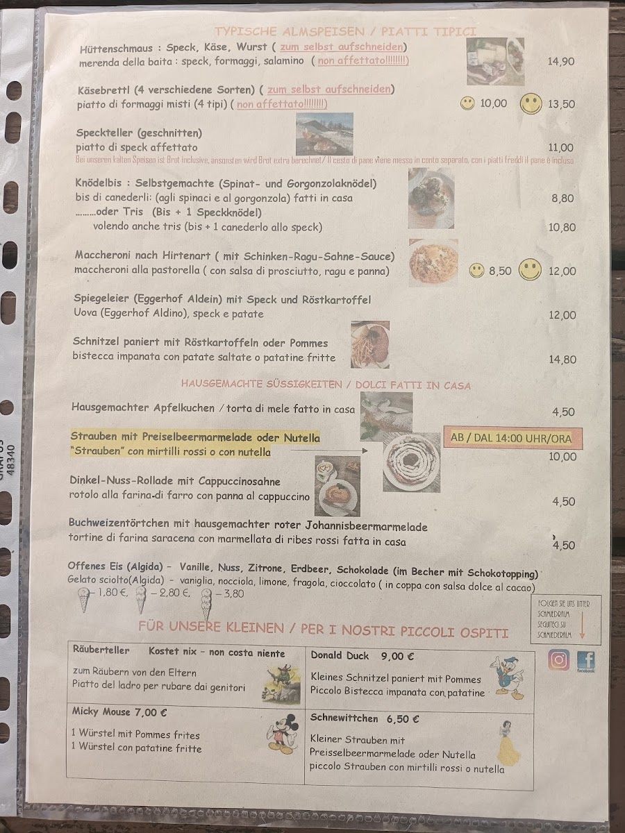 Menu Gasthof Schmiederalm-1