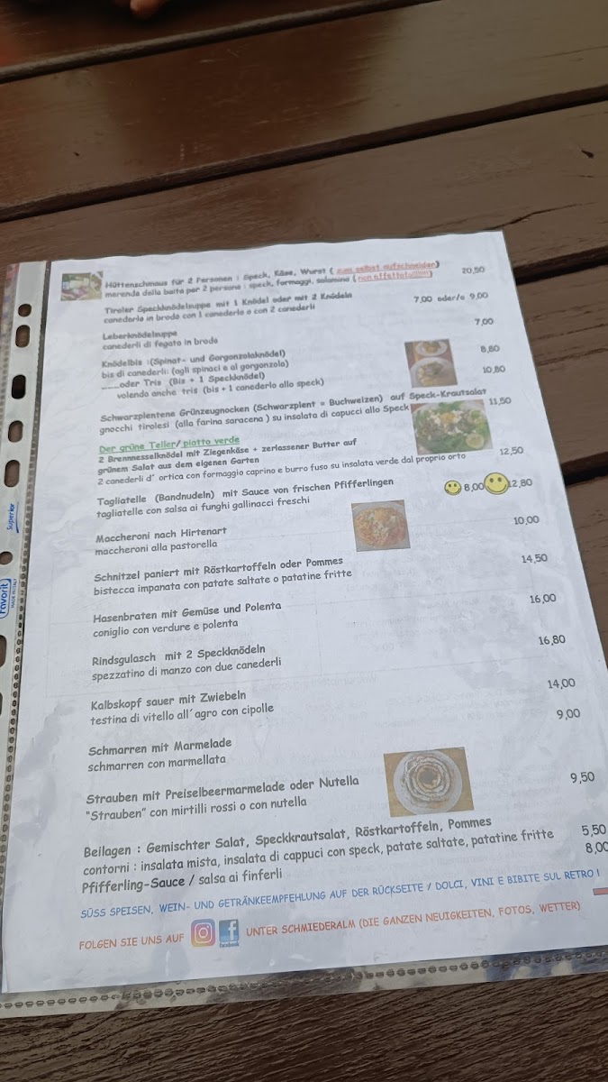 Menu Gasthof Schmiederalm-8