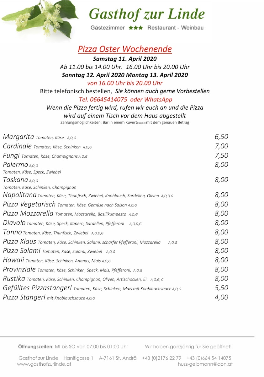 Menu Gasthof Zur Linde-2