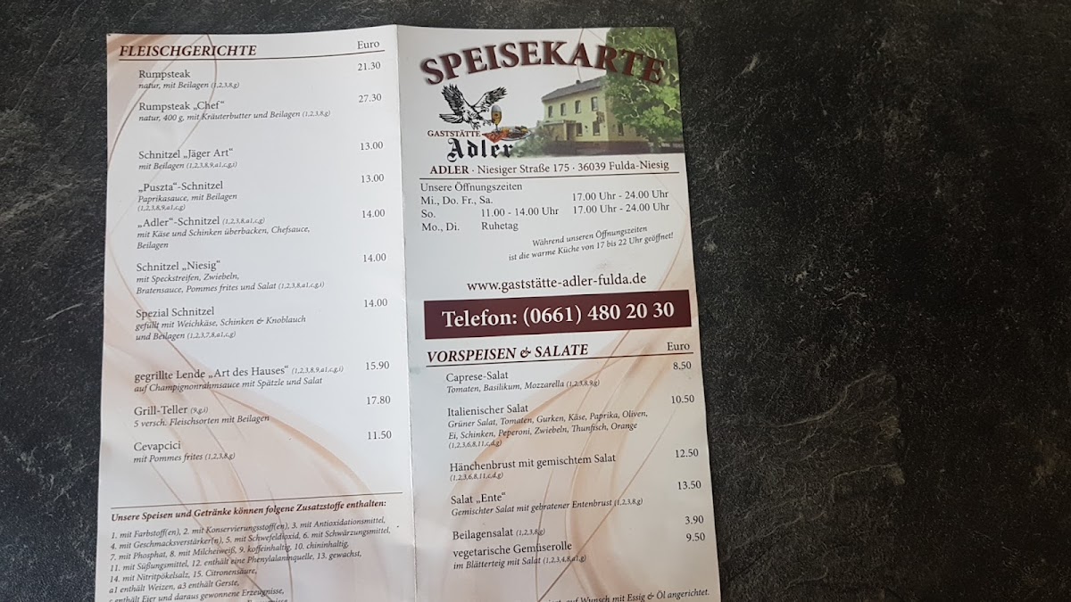 Menu Gaststätte Adler Fulda Niesig-4
