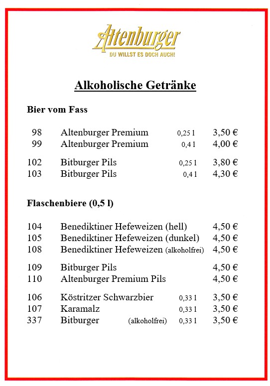 Menu Gaststätte 'am Stausee'-1