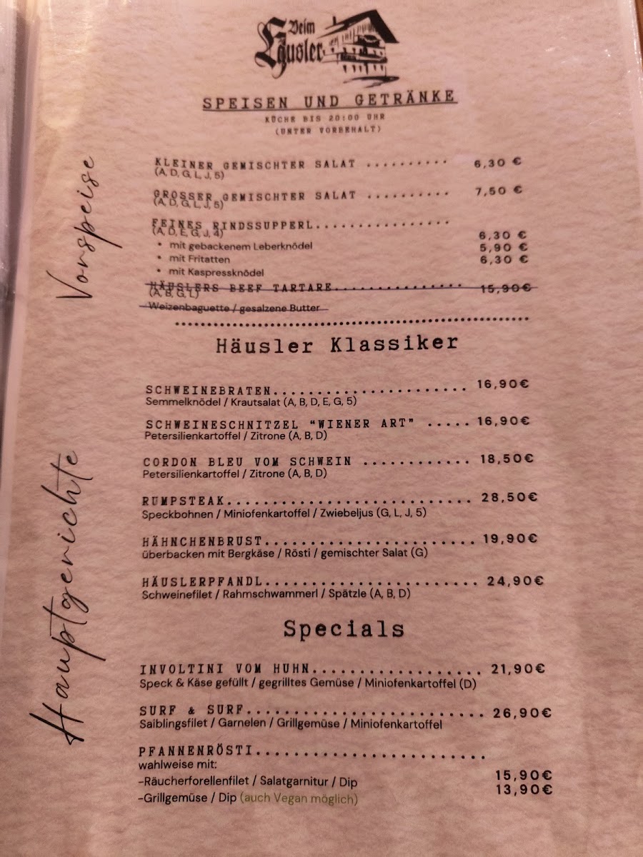 Menu Gaststätte Beim Häusler-1