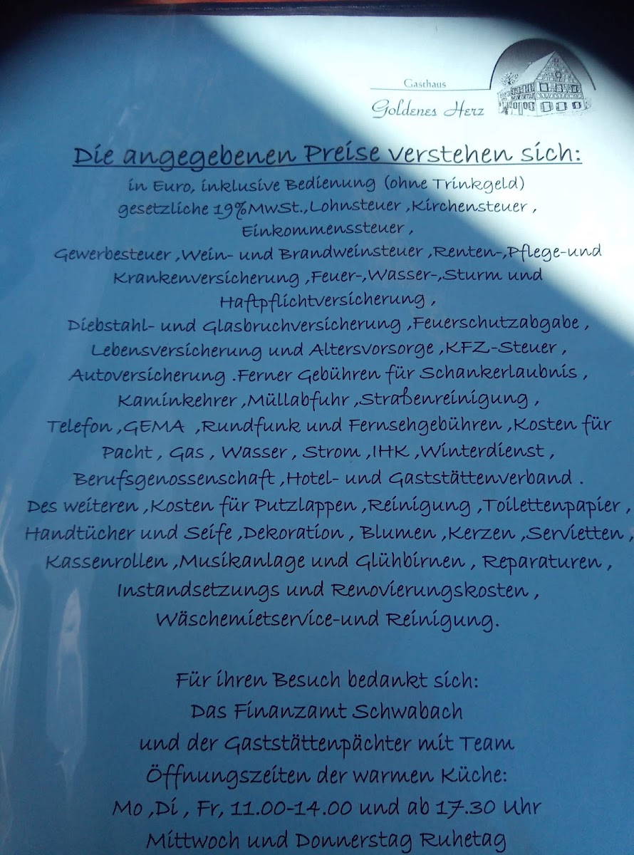Menu Gaststätte Goldenes Herz-4